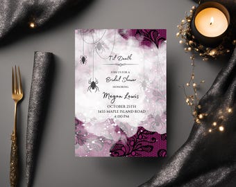 Til Death Spider Bridal Shower Invitation