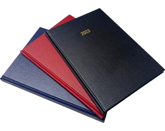 A5 Week To View Diary 2023 Full Year Planner Hardback Cover Ribbon Marker Desk Organiser Christmas Gift