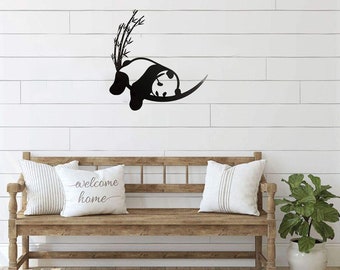 Acrylic Wall Art Decor Panda Lover Gift Sleeping Panda Design Gift For Teen Girl, Kids Acrylic 3d Wall Decor