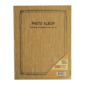 6''x4'' Slip-in Photo Album Holds 200 Photos Family Memories Photography Storage Gold