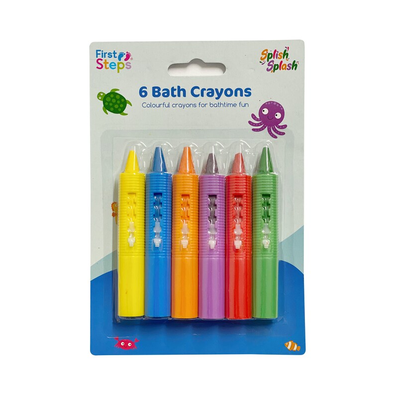 6 Children Bath Time Crayons Baby Kids Fun Crayon Safe Draw Etsy UK