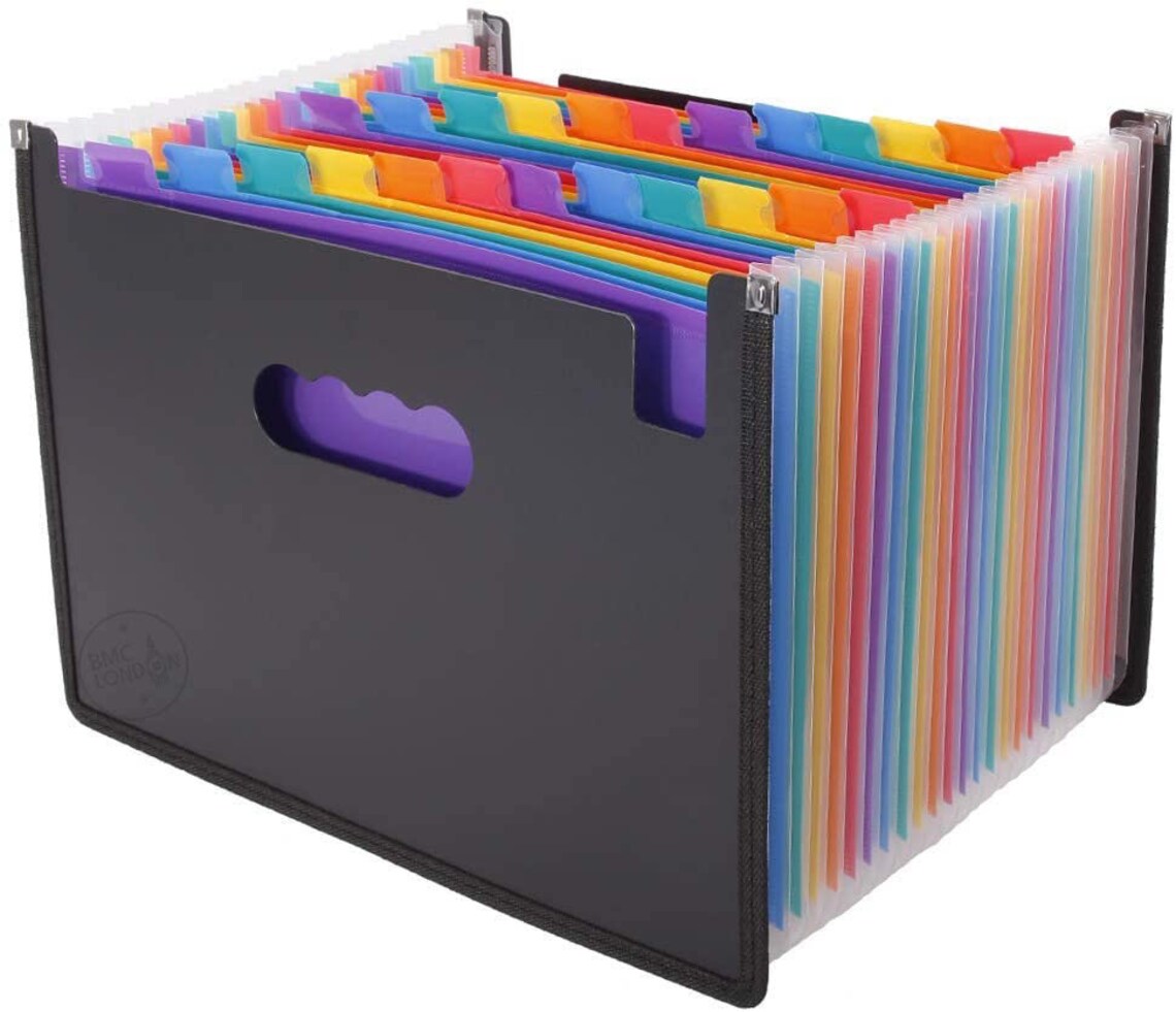 24 Pockets Expandable File Folder Organizer MultiColor A4 Etsy