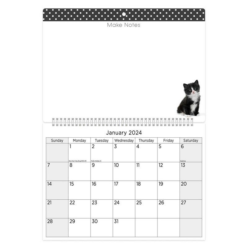 2024 Family Organiser Calendar Wall Planner With Memo Pad, Pen