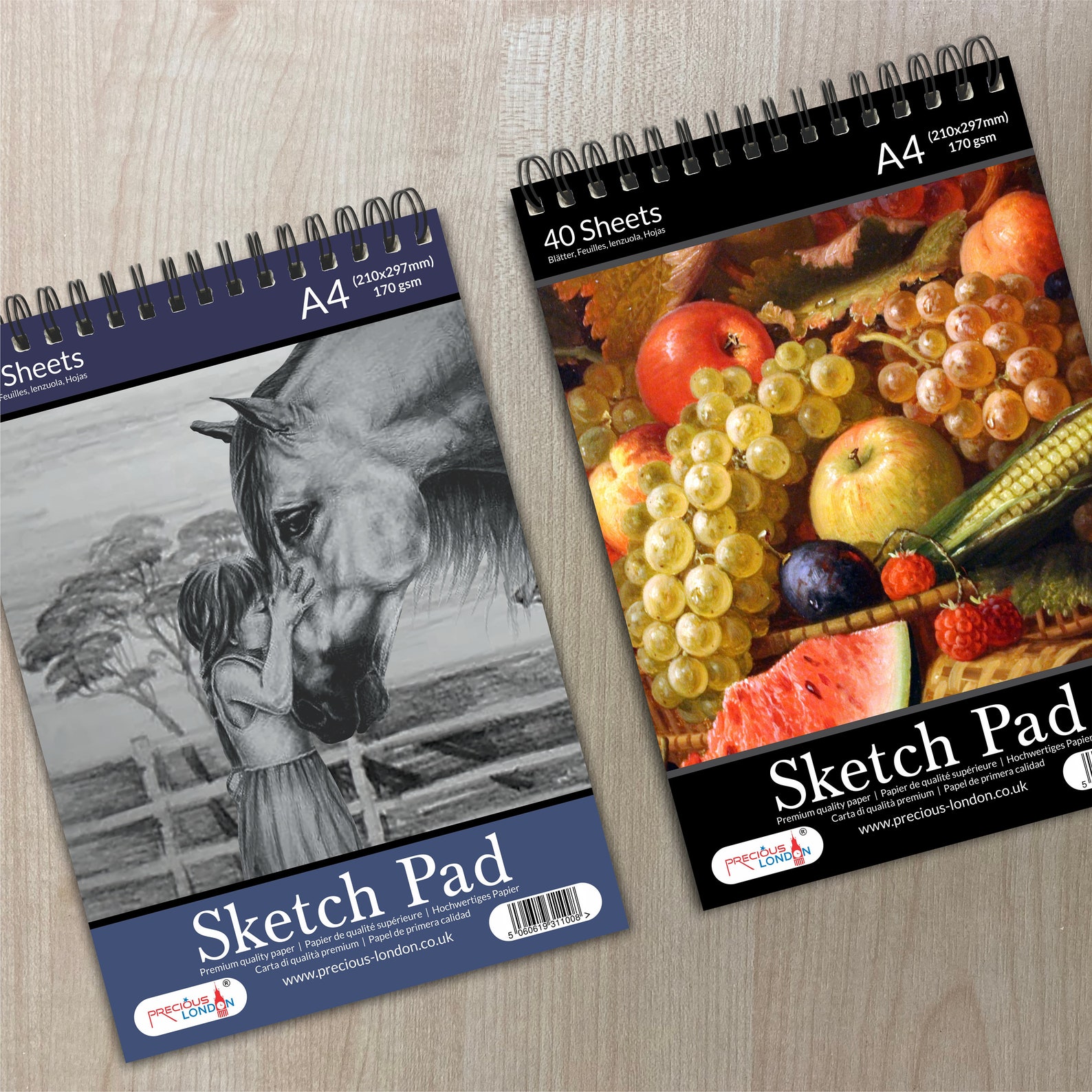 A4 Size Sketchbook Top Wiro Bound Blank Art Book Best for Professional Sketching Drawing