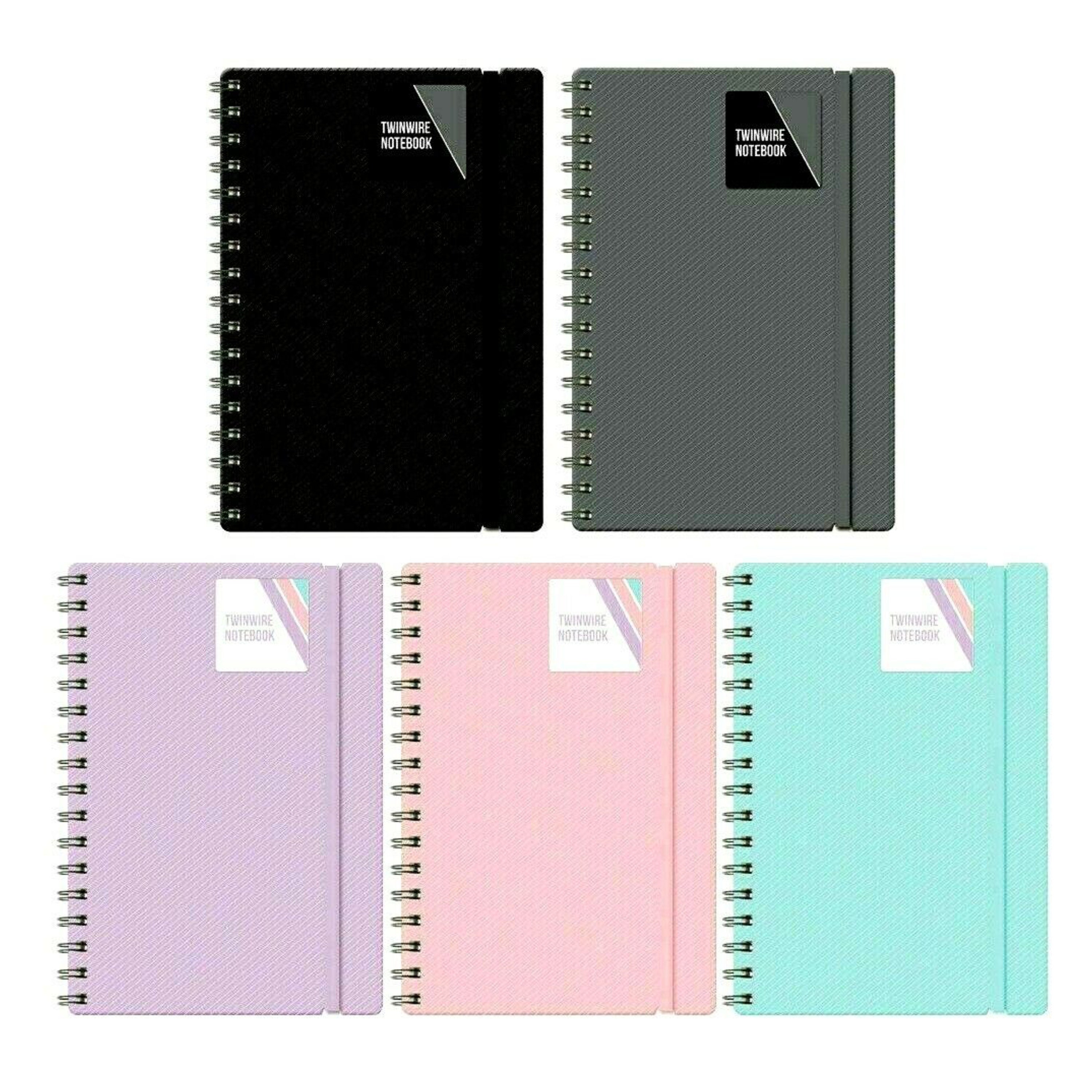 A5 / A4 Plastic Cover Notebook Spiral Twin Wire Ruled Notepad Etsy UK