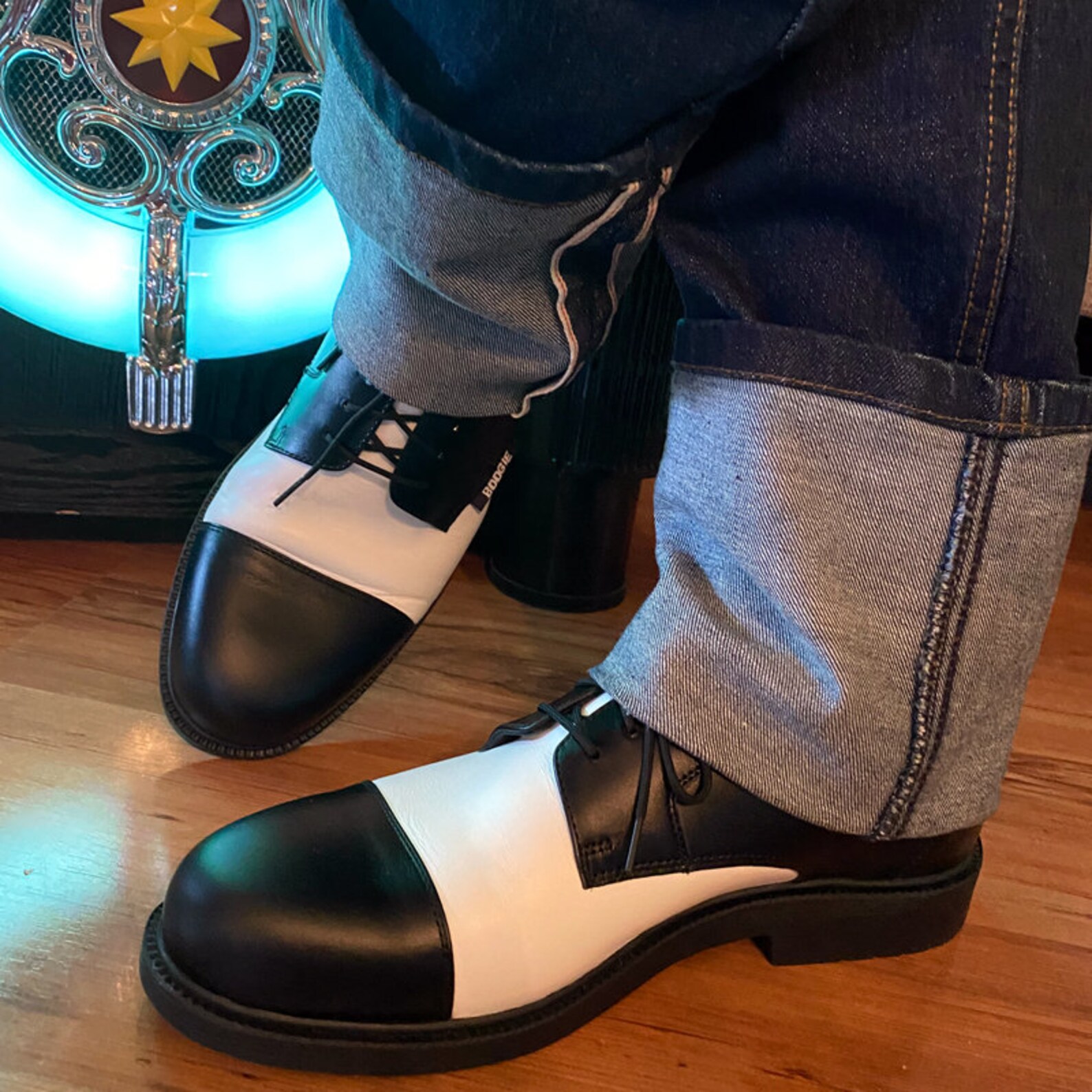 Black and White Vintage Style Rockabilly Shoes Swing Shoes Etsy