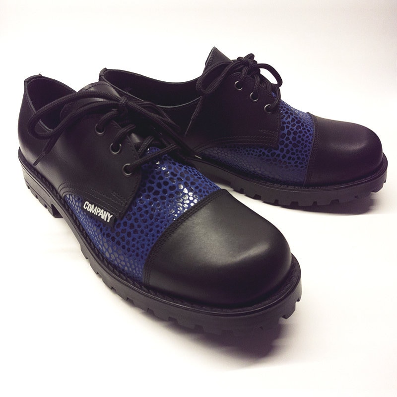 Mens Oxford shoes black and blue leather ADIKILAV Shoes Mens Shoes Oxfords & Wingtips 