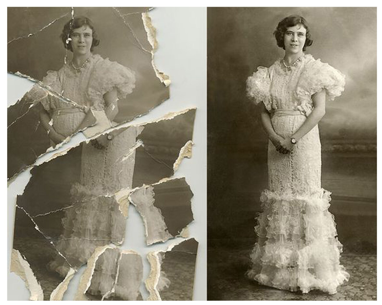 Photo Restore Professional Complex Damaged Photo Restoration Etsy
