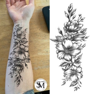 Custom Tattoo Design ,floral Tattoo Drawing ,hand Drawing Tattoo ...