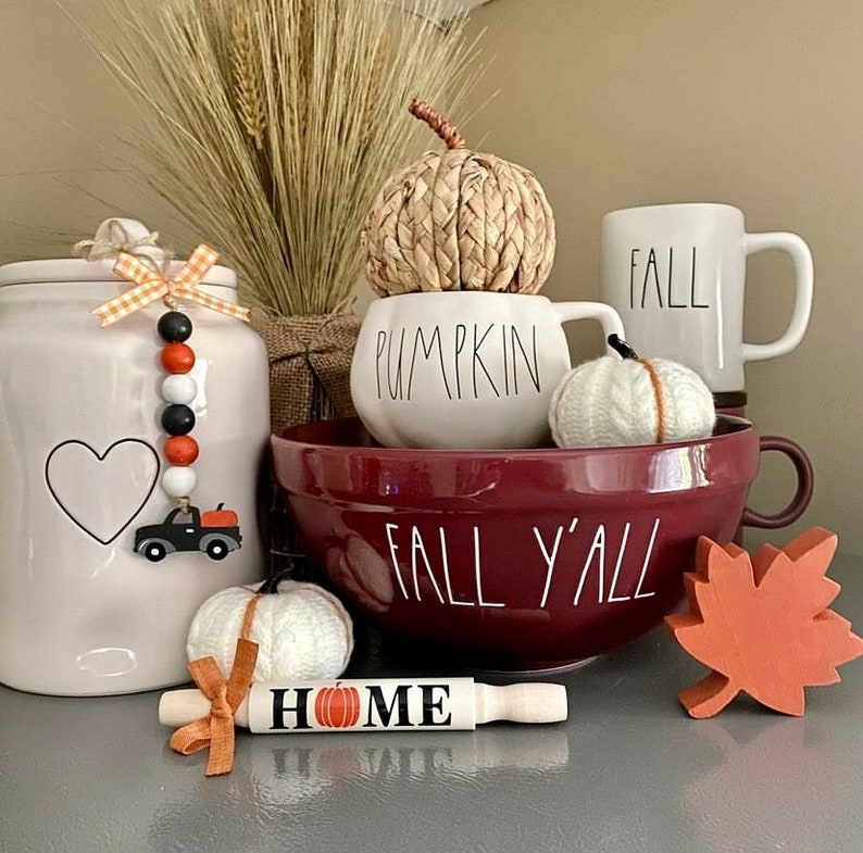 Fall Mini Wood Rolling Pin, Home Home Decor Accent for Autumn, Fall