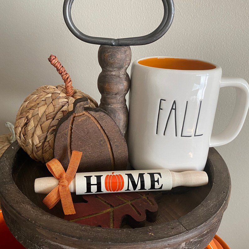 Fall Mini Wood Rolling Pin, Home Home Decor Accent for Autumn, Fall