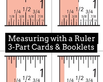 Measuring with a Ruler 3-Part Cards | Montessori | Math Activities