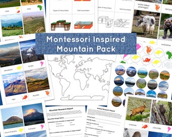 Montessori-Inspired Mountain Activity Pack | Geography | Biomes
