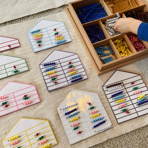 Montessori Bead Houses | Printable Primary Math Activity | Early Math