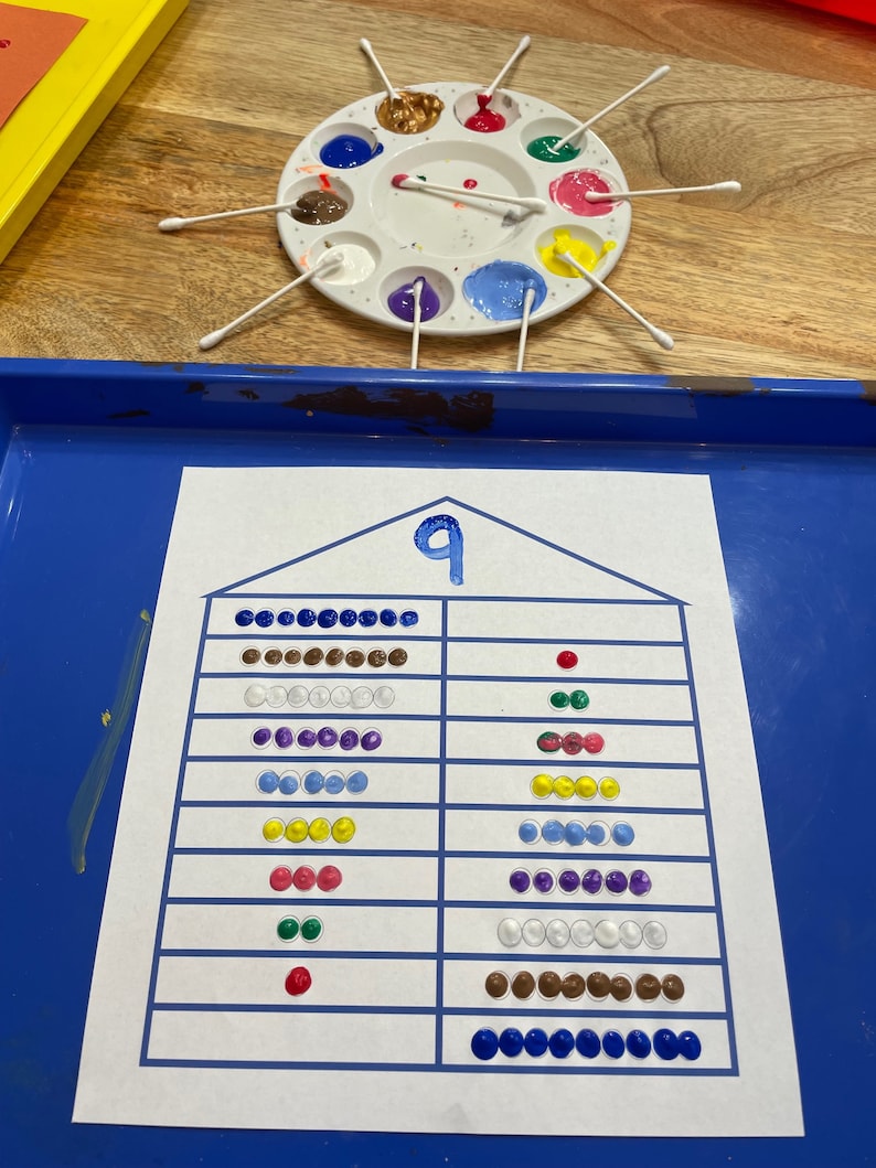 Montessori Bead Houses Printable Primary Math Activity Preschool Math image 10