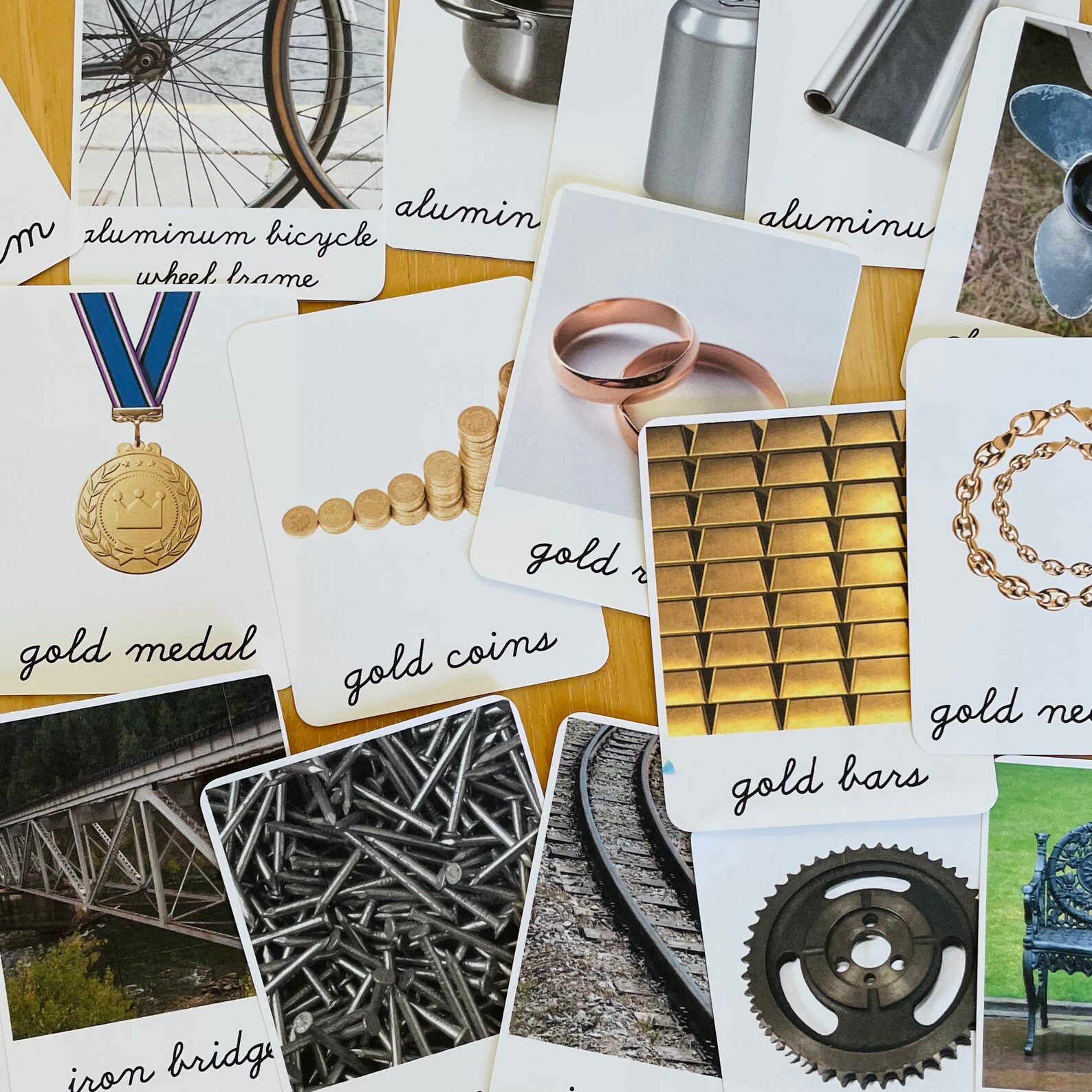 Metal Elements & Objects Matching Cards | Chemistry | Elementary ...