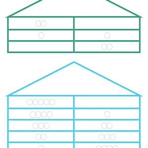 Montessori Bead Houses Printable Primary Math Activity Preschool Math image 9