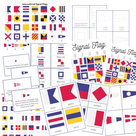 International Signal Flag Activity Pack Montessoriinspired Etsy Canada