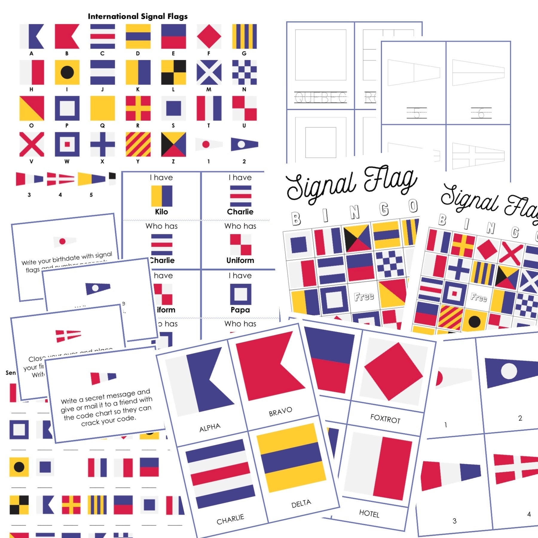 International Signal Flag Activity Pack Montessoriinspired Nautical