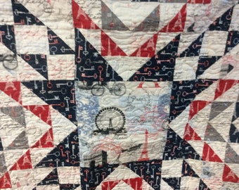 Paris quilt blanket