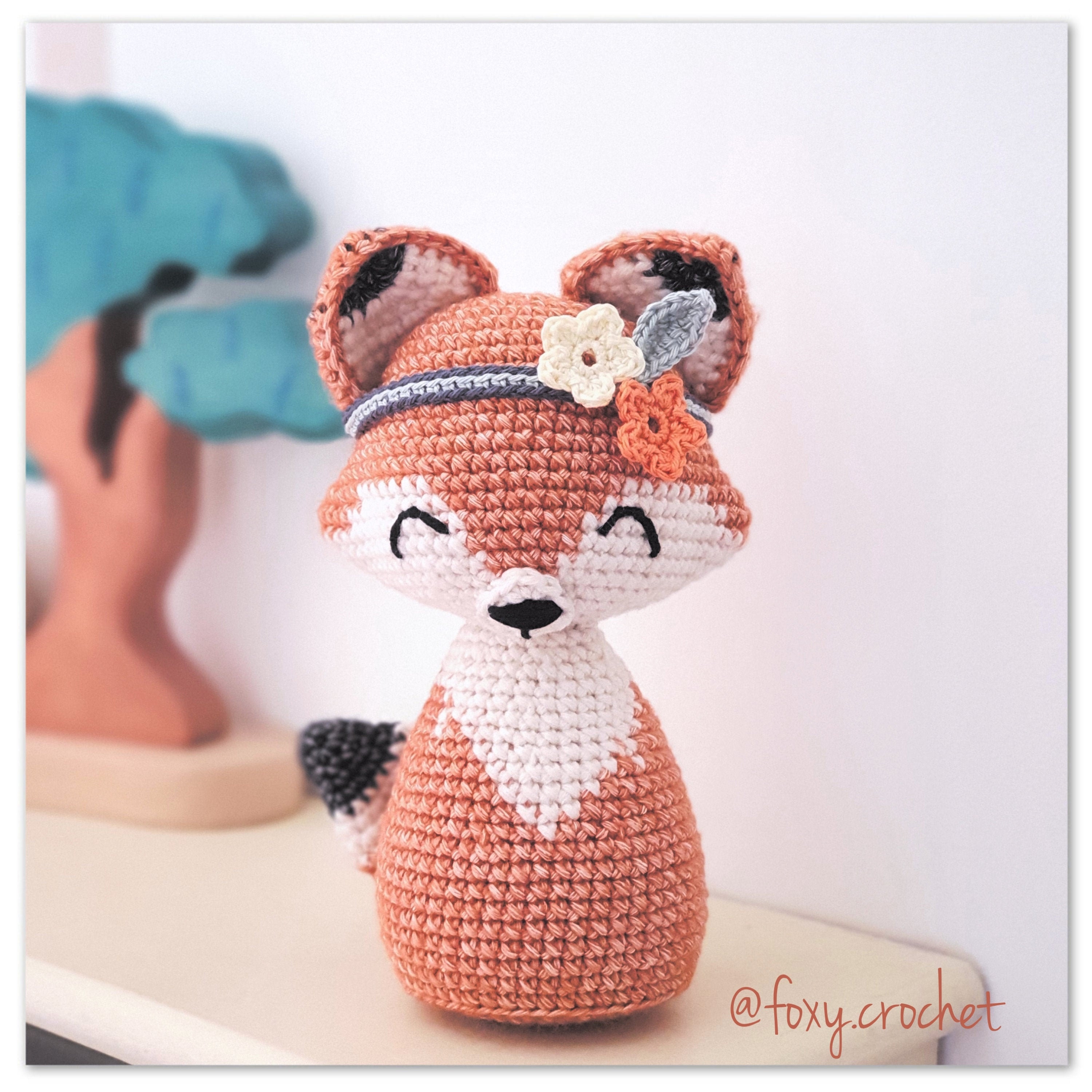 Fern & Fynn the mummy and baby fox - amigurumi crochet pattern