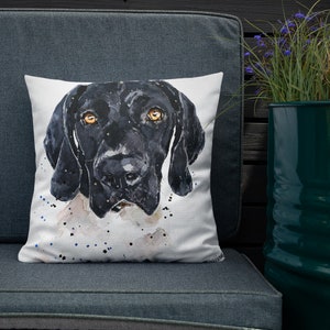 German Shorthaired Pointer &quot;I see right through you&quot;Premium Pillow/Cushion