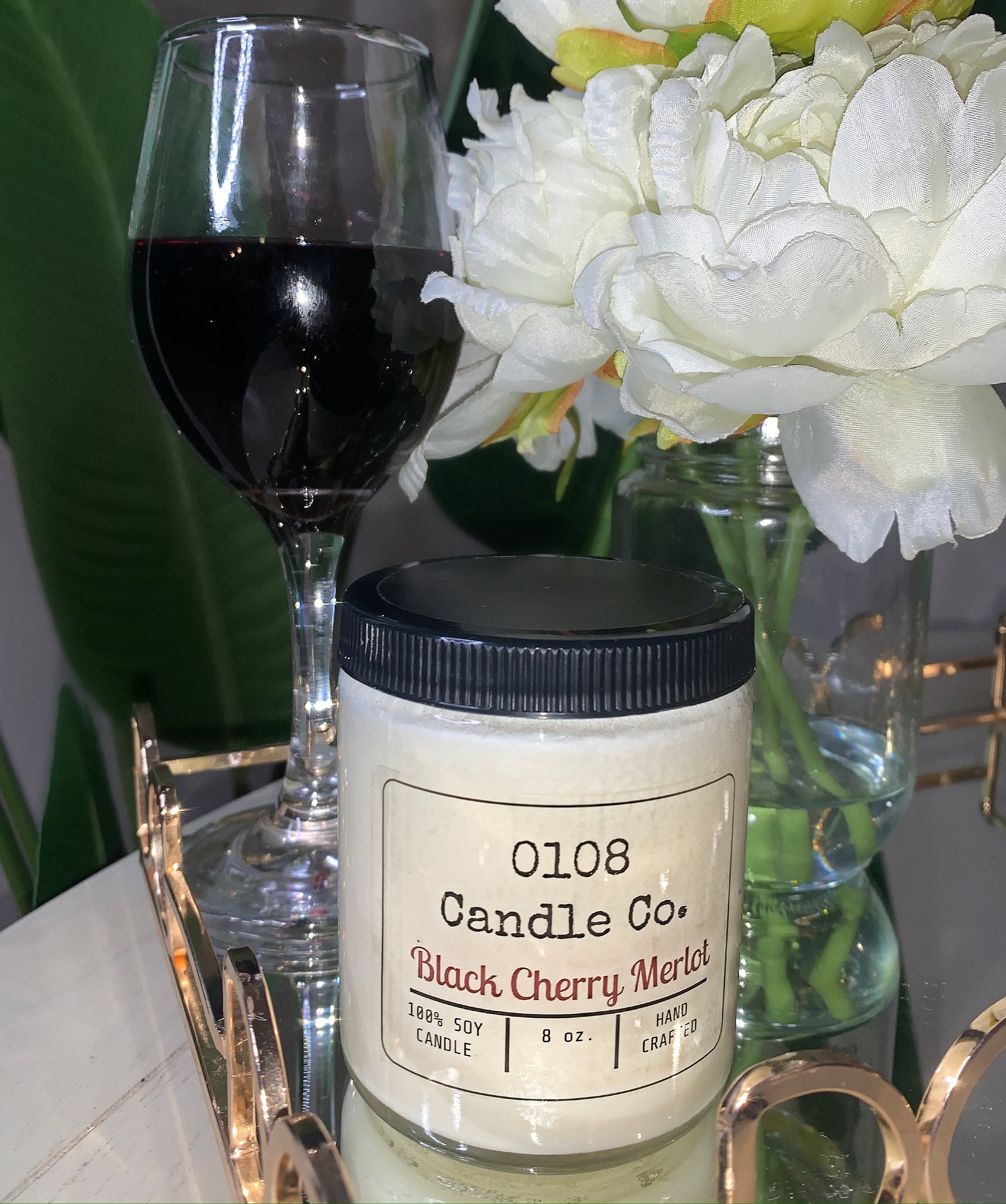 Black Cherry Merlot Soy Candle Etsy