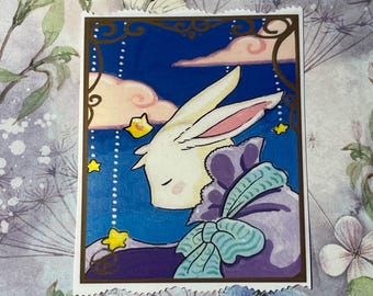 Pegatina de El Principito / pegatina / calcomanía / ACEO / arte / diario / papelería / tarjeta coleccionable / rosa / amarillo / morado / estrellas