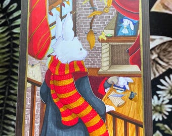 opera d'arte originale della sala comune di Grifondoro / Harry Potter / Hp / arte / arte murale / decorazioni / bambini / regalo / dipinto