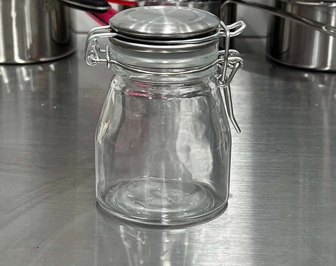 Spice Jar with Stainless Steel Lid, Spice Storage, Glass Spice Canister