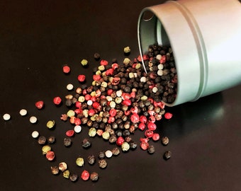 Four Peppercorn Blend, Exotic Peppercorns, Whole Peppercorn, Pink Peppercorn, Black Peppercorn, Green Peppercorn, White Peppercorn