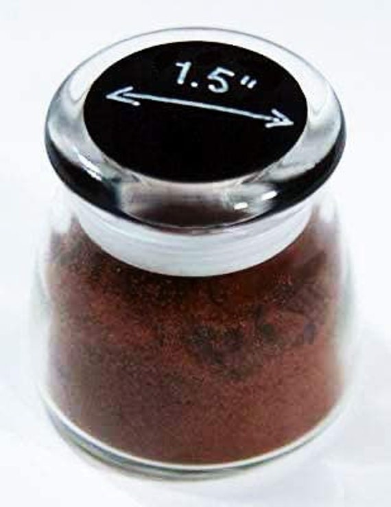 Étiquette de pot à épices ronde noire style tableau 2 pouces -  France