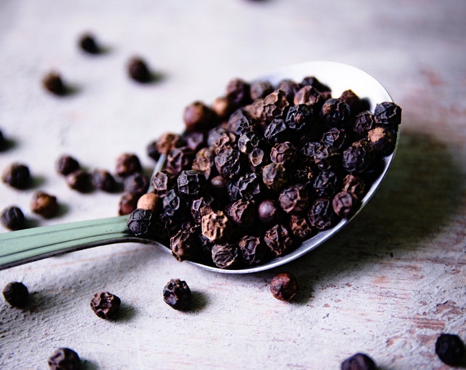 Tellicherry Whole Peppercorns, Tellicherry Pepper, Black Peppercorns, Whole Tellicherry