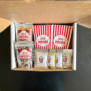 Zestawy upominkowe Gourmet Popcorn Collections, Prezent dla Miłośników Popcornu, Prezent Popcorn