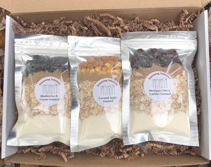 Oatmeal Mixes Gift Box, Instant Oatmeal Breakfast Collection Box