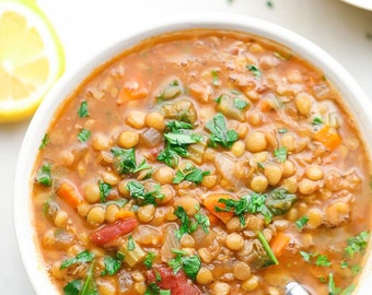 Lentil Soup, Vegan Soup Mix, Gluten Free Soup, Comfort Food, All Natural Ingredients