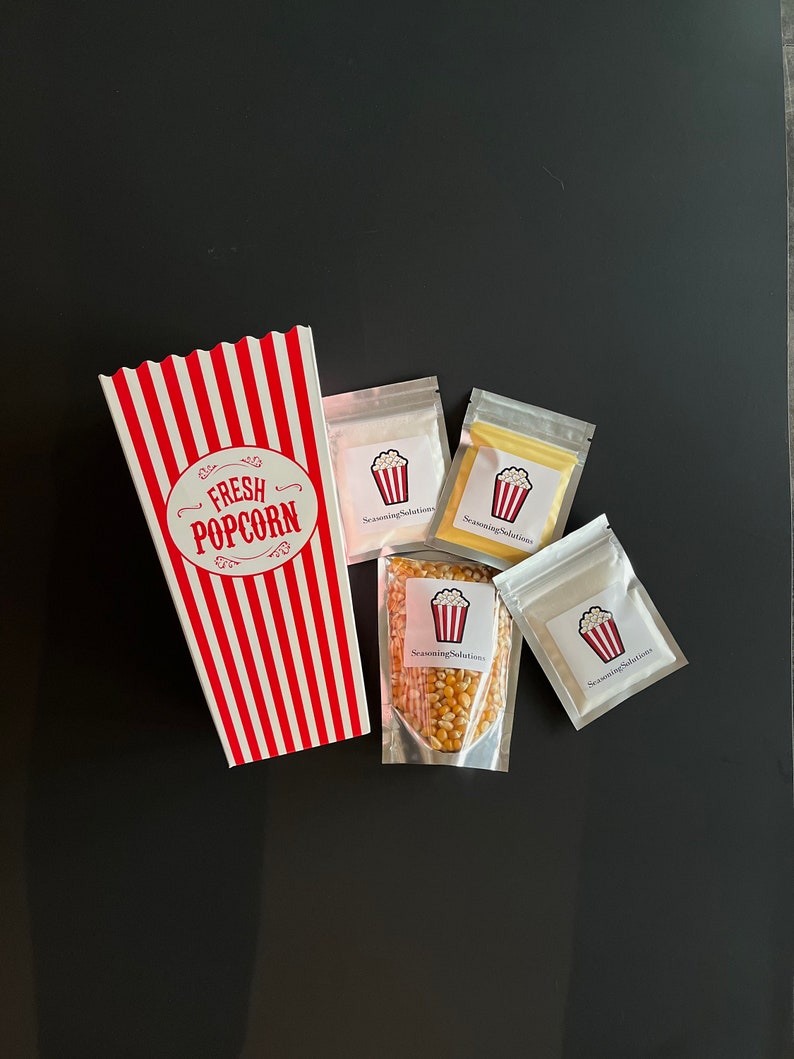 Popcorn Gift Pack Popcorn Seasonings Popcorn Family Nights Etsy