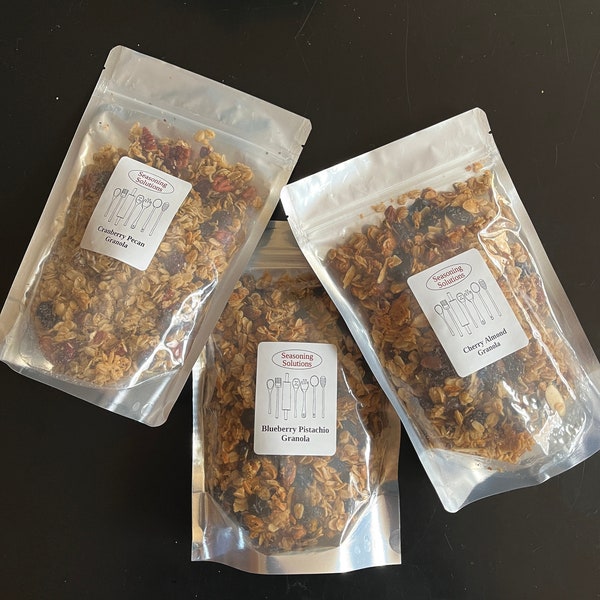 Granola, Muesli, Gourmet Oats and Nuts, Breakfast, Vegan, All Natural Ingredients, Gluten Free Granola