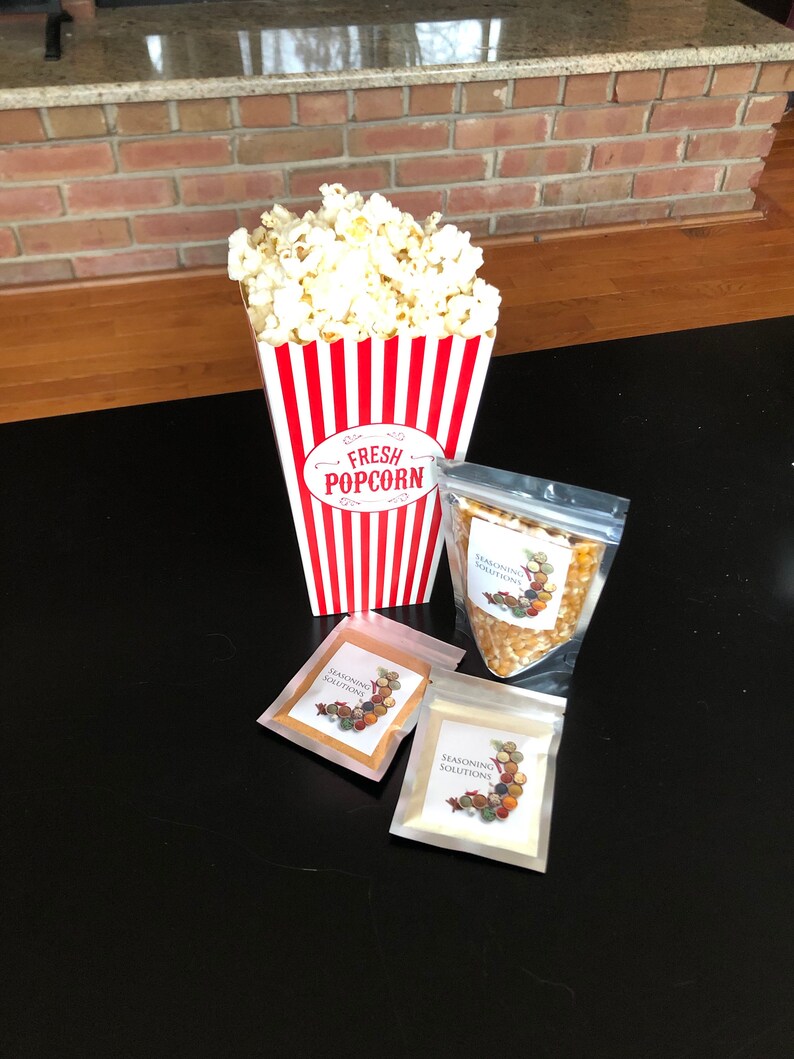Popcorn Gift Pack Popcorn Seasonings Popcorn Family Nights Etsy