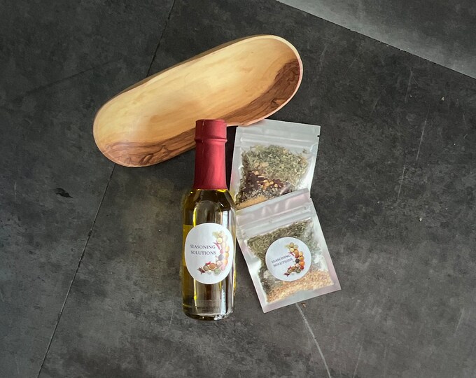 Dipping Herbs and Oil, Olive Oil Dipping Spice Blend Gift Set, Hostess