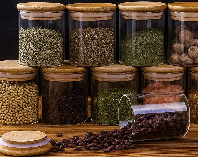 Spice Jar with Bamboo Lid