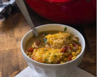 Southwest Chowder with Cornbread Dumplings