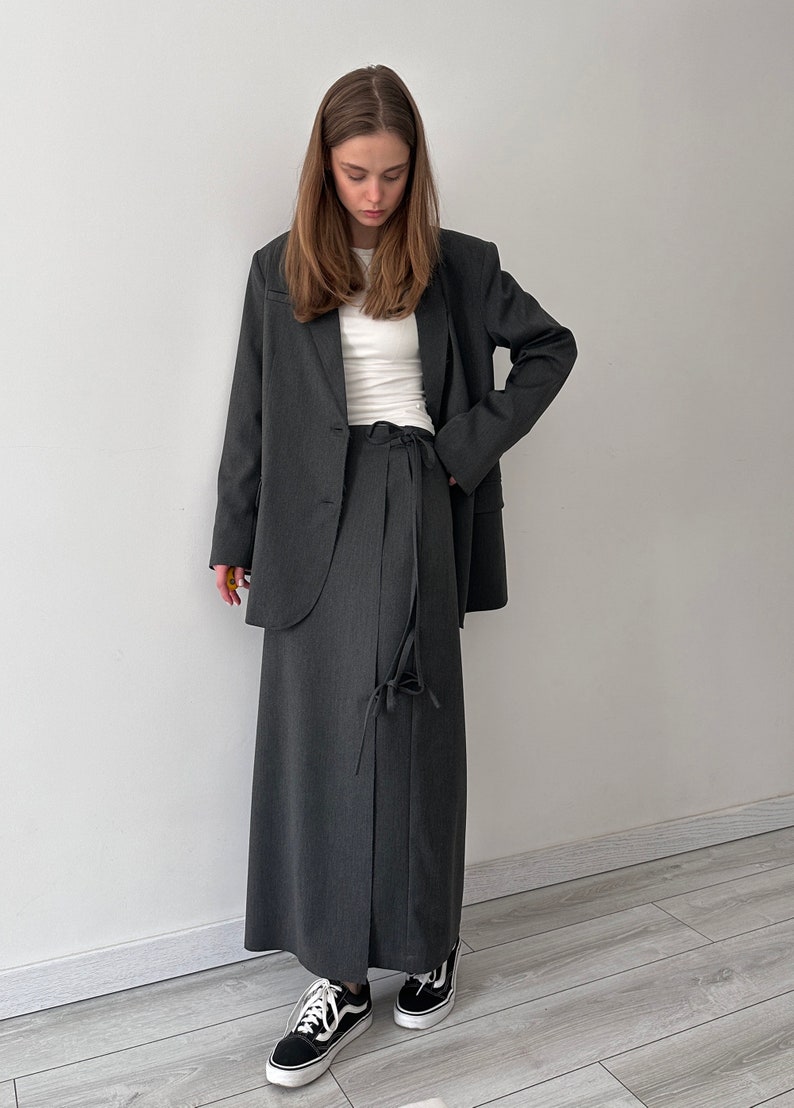 Black Wrap skirt suit 12266 main image 1