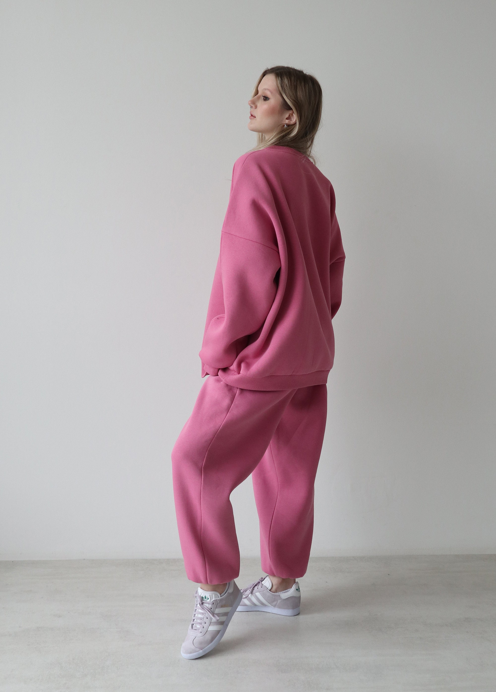 Sweatpant - Brown & Pink (Curvy)