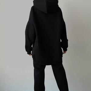 Black Oversized Hoodie for Women Long Hoodie Unisex Black - Etsy