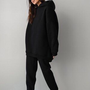 JUDY SANDERSON BLACK OVERSIZED HOODIE UNISEX