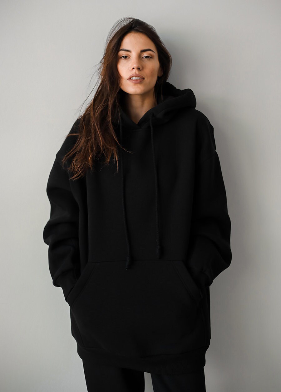long black hoodie