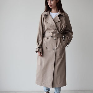 Beige Trench Coat for Women Beige Relaxed Trench Coat With - Etsy