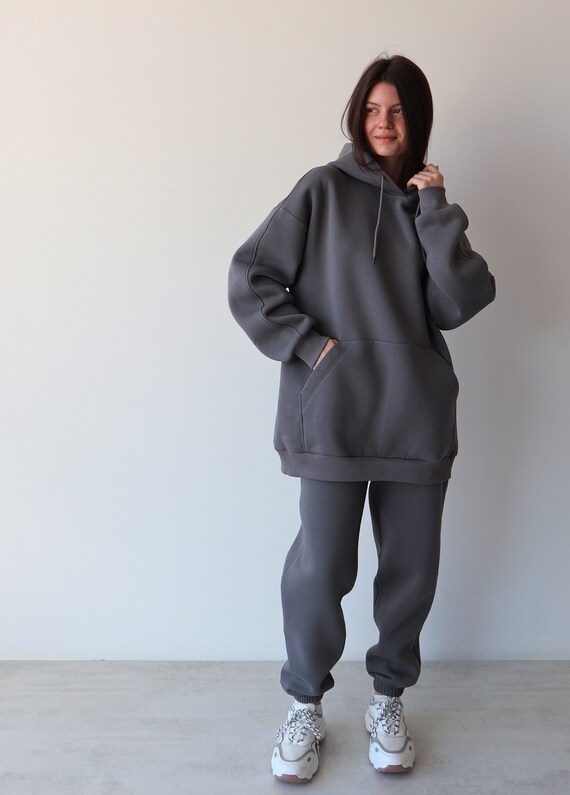 Grijze oversized hoodie hot sale
