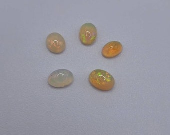 6.58 ct. Welo Opal Cabochon Parcel - 5 pieces total - Ethiopian Hydrophane Opal